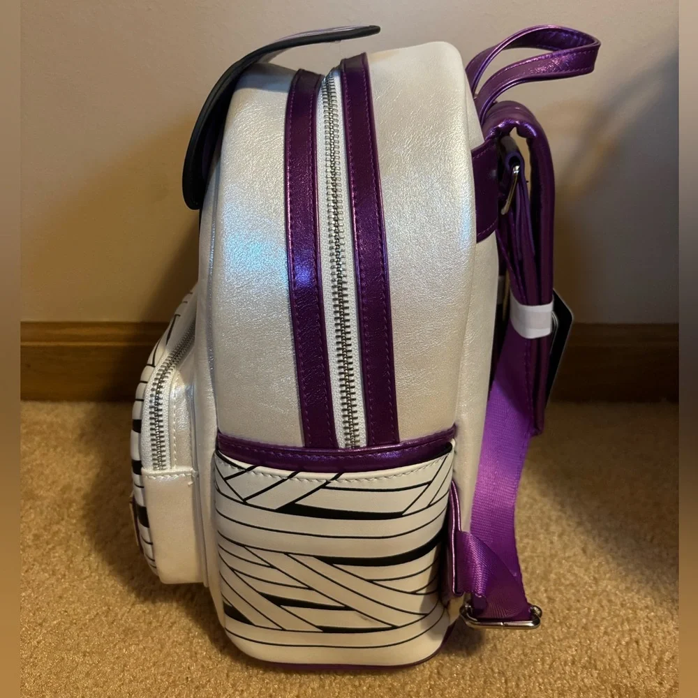 Loungefly Disney Minnie Mouse Bride Frankenstein Glow in the Dark Mini Backpack - Picture 11 of 13